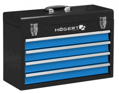 Ящик металлический инструментальный, 4 выдвижные секции, HT7G075, HOEGERT
