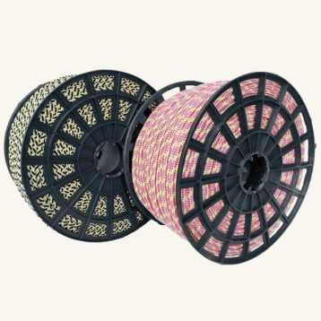 Шнур плетеный с сердечником Ø12мм полипропиленовый 24 пряди цветной бобина