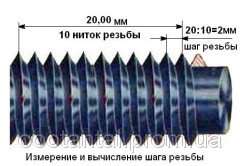 Вычисление шага резьбы