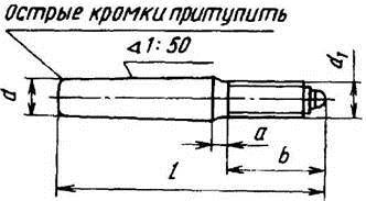 Конические штифты с резьбовой цапфой исполнение 1